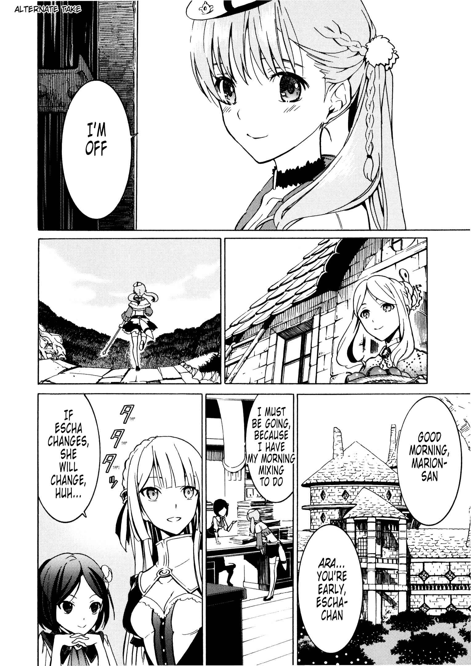 Escha & Logy no Atelier - Tasogare no Sora no Renkinjutsushi Chapter 12 - Page 57