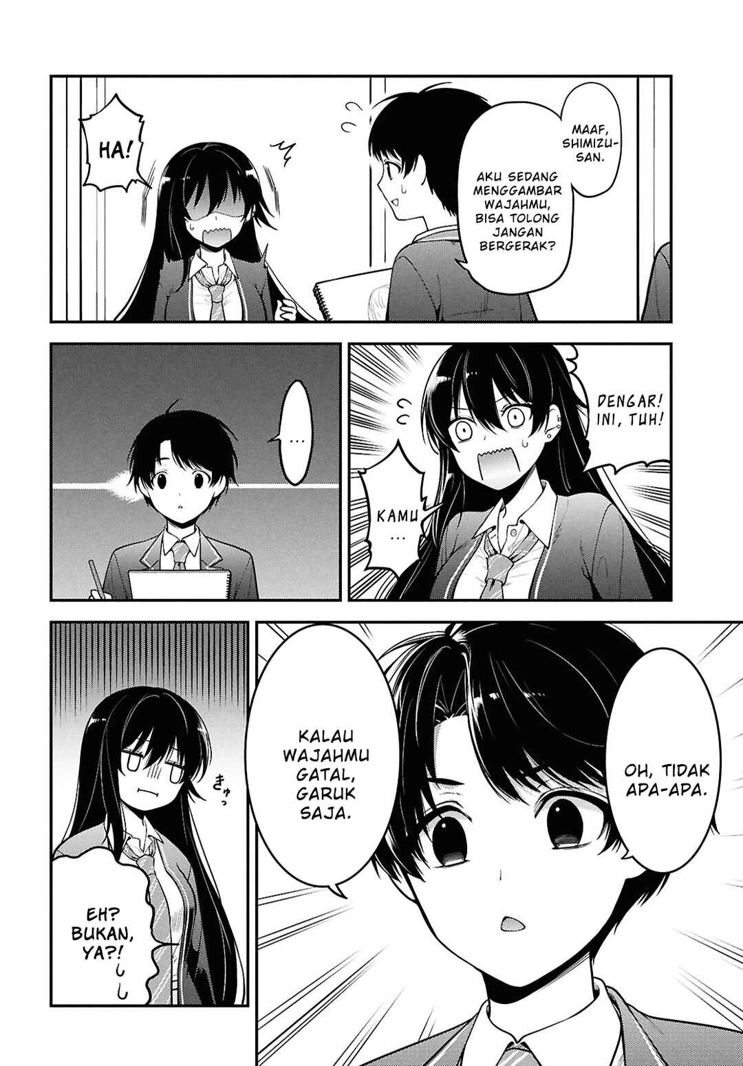 Tonari no Seki no Yankee Shimizu-san ga Kami wo Kuroku Sometekita Chapter 1 - Page 17