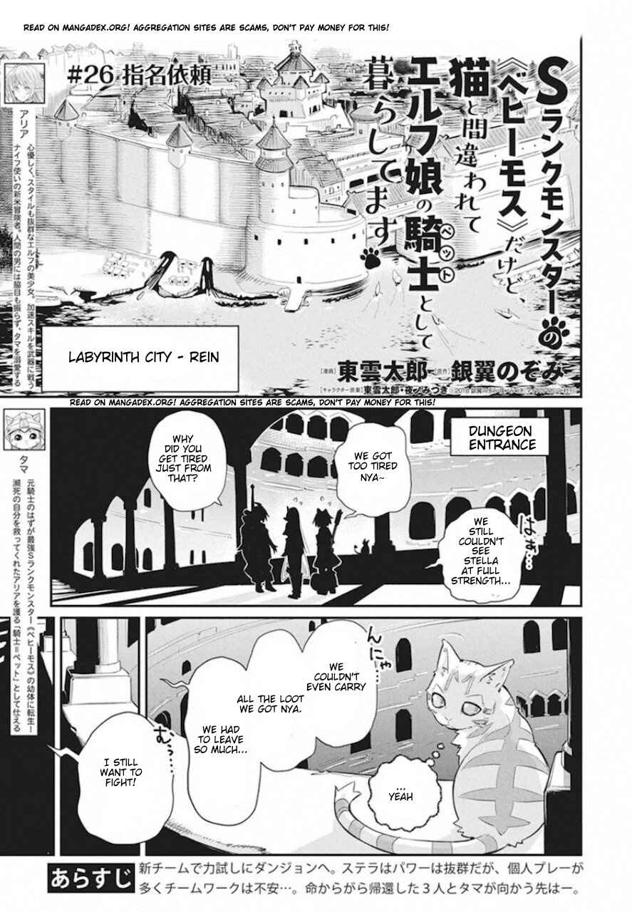 S-Rank Monster no "Behemoth" dakedo, Neko to Machigawarete Elf Musume no Pet to Shite Kurashitemasu Chapter 26 - Page 1