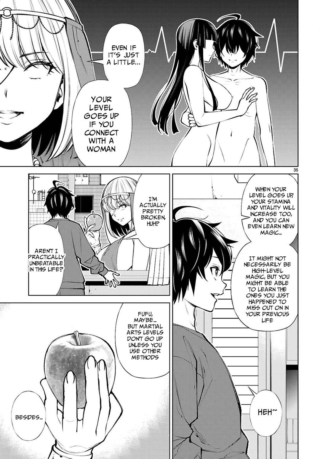 Fuyajou Tensei ~Kin'yoku Shiteta Saikyou Yuusha desu ga, Sei Naru Skill de Etsuraku no Miyako o Musou Shimasu~ Chapter 4 - Page 35