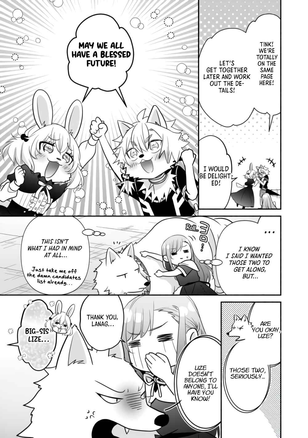 Tensei Youjo.: Shinjuu to Ouji to, Saikyou no Oji-san Youhei-dan no Naka de Ikiru Chapter 35 - Page 13