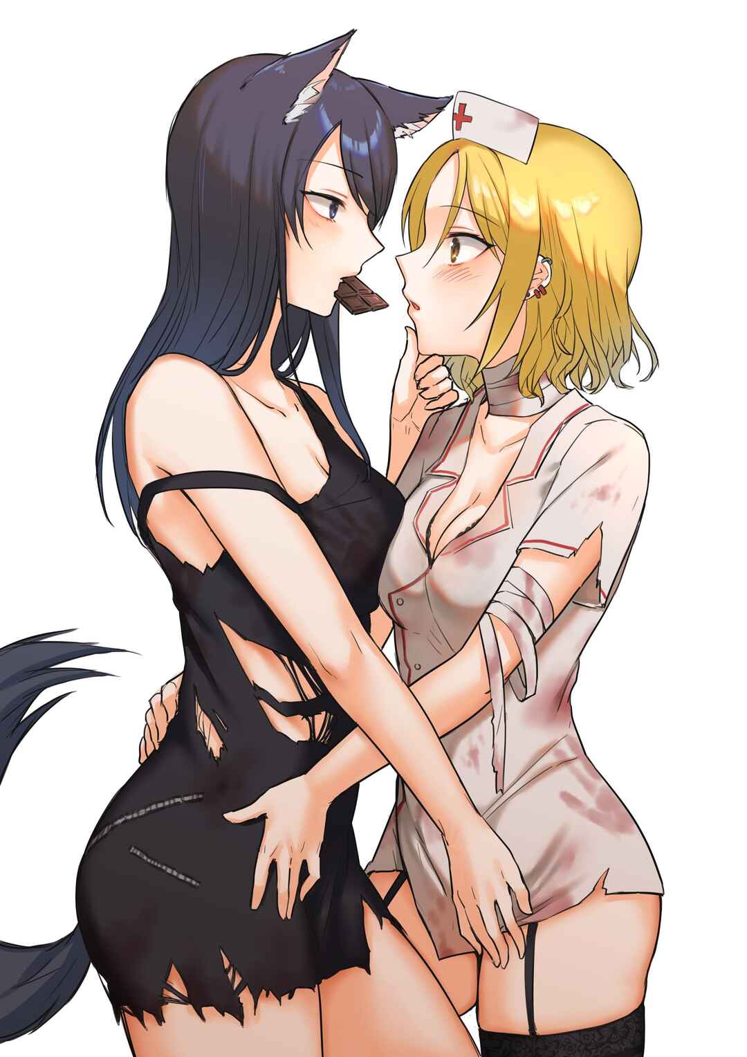 1 RT de nakawarui nonke joshi tachi ga 1 byou kiss suru Chapter 17.5 - Page 4