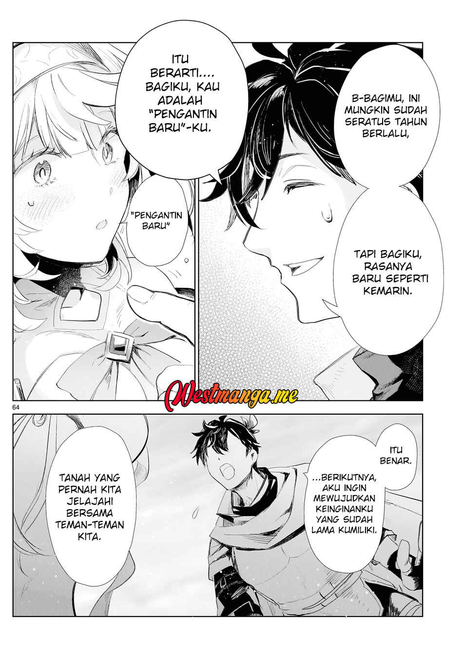Elf Tsuma to Hajimeru Yuukyuu no Tabi: Densetsu no Yuusha, Aisuru Elf to Tomoni 100-nenmae ni Sukutta Sekai o Tabi Suru Chapter 1 - Page 56