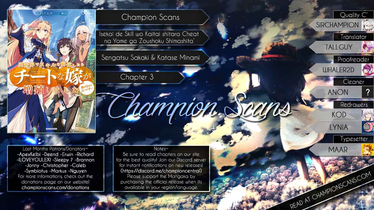 Isekai de Skill wo Kaitai Shitara Cheat na Yome ga Zoushoku Shimashita - Gainen Kousa no Structure Chapter 3 - Page 1