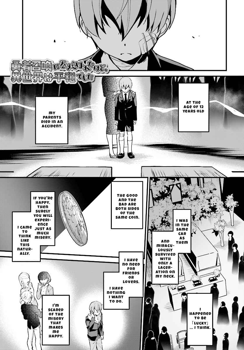Yuusha Shoukan ni Makikomareta kedo, Isekai wa Heiwa deshita Chapter 2 - Page 2