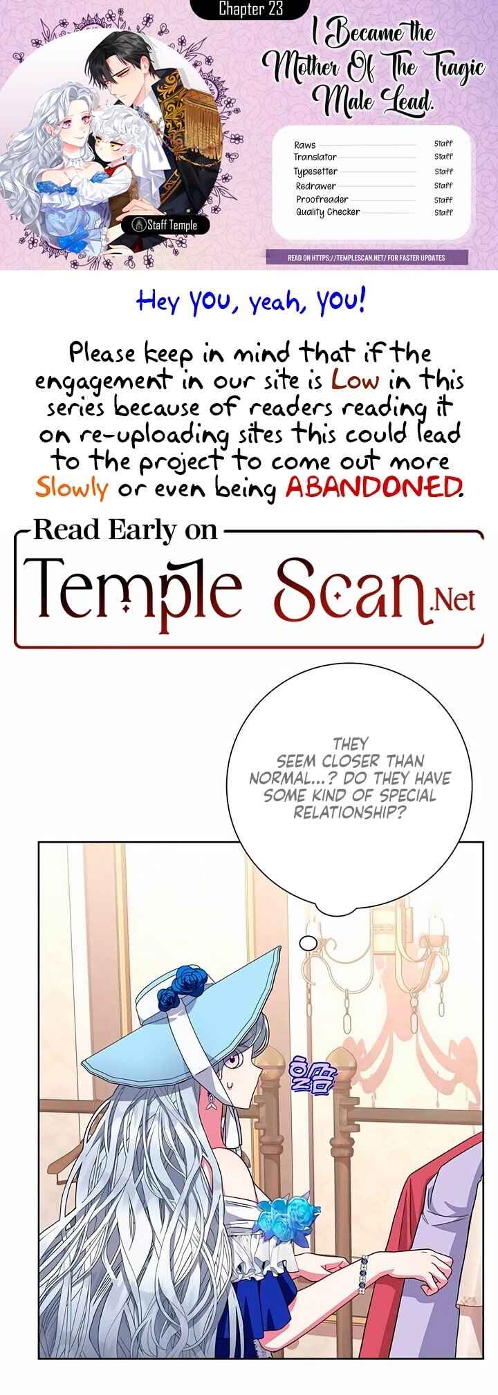 I Became the Mother of the Evil Male Lead Chapter 23 - Page 1