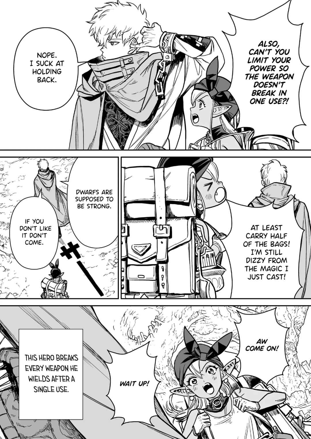 Abandoned: Tsuyosugite Buki ga Kowareru Yuusha to Buki Shokunin no Elf Chapter 2 - Page 25