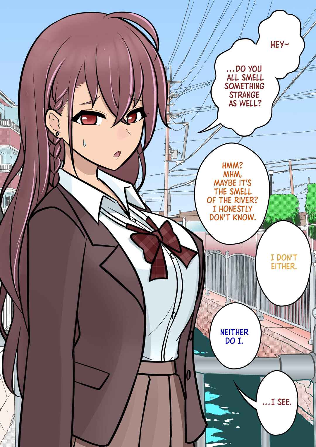 Danjo-hi 1:39 no Heikou Sekai wa Omoi no Hoka Futsuu (Fan Colored) Chapter 46 - Page 1