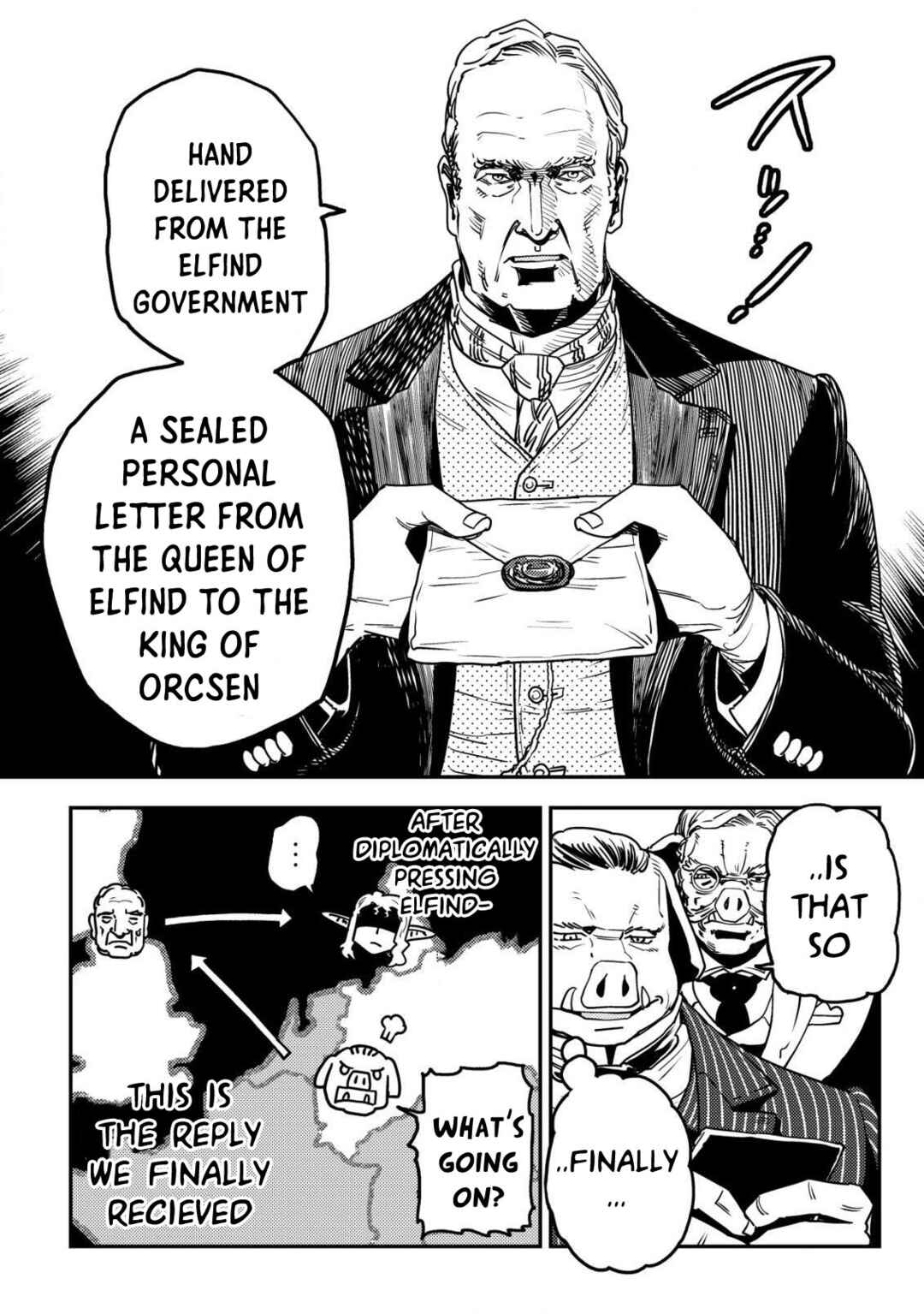 Orcsen Oukokushi ~Yaban na Orc no Kuni wa, Ikanishite Heiwa na Elf no Kuni wo Yakiharau ni Itatta ka~ Chapter 11 - Page 45