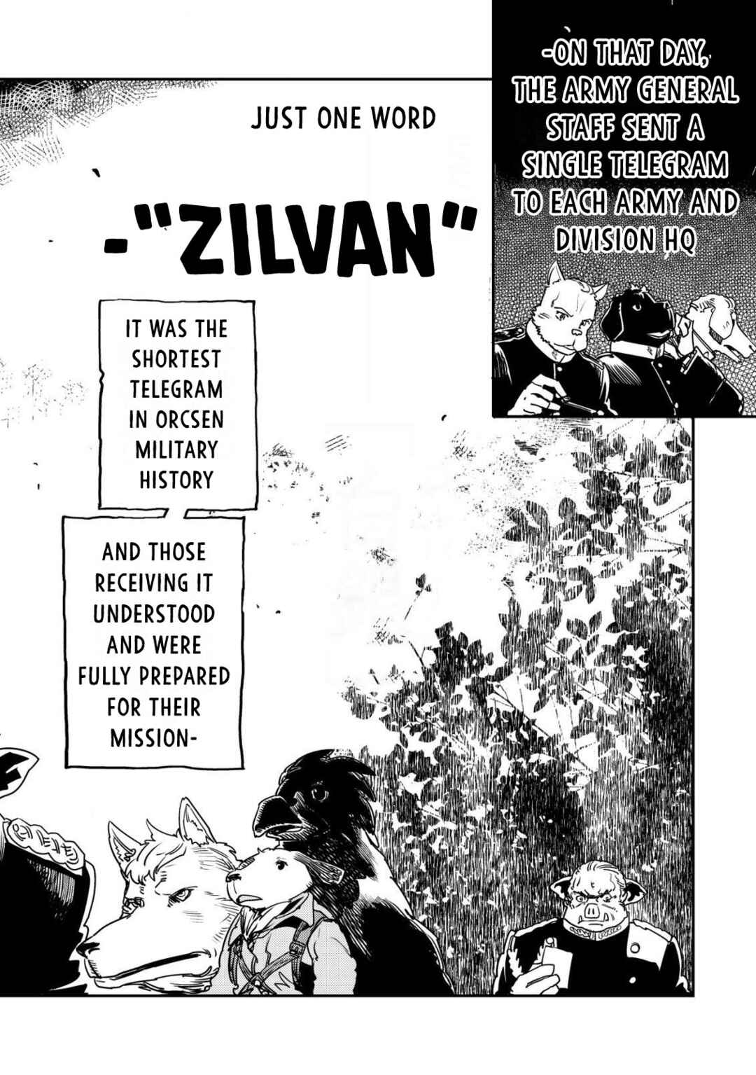 Orcsen Oukokushi ~Yaban na Orc no Kuni wa, Ikanishite Heiwa na Elf no Kuni wo Yakiharau ni Itatta ka~ Chapter 11 - Page 57