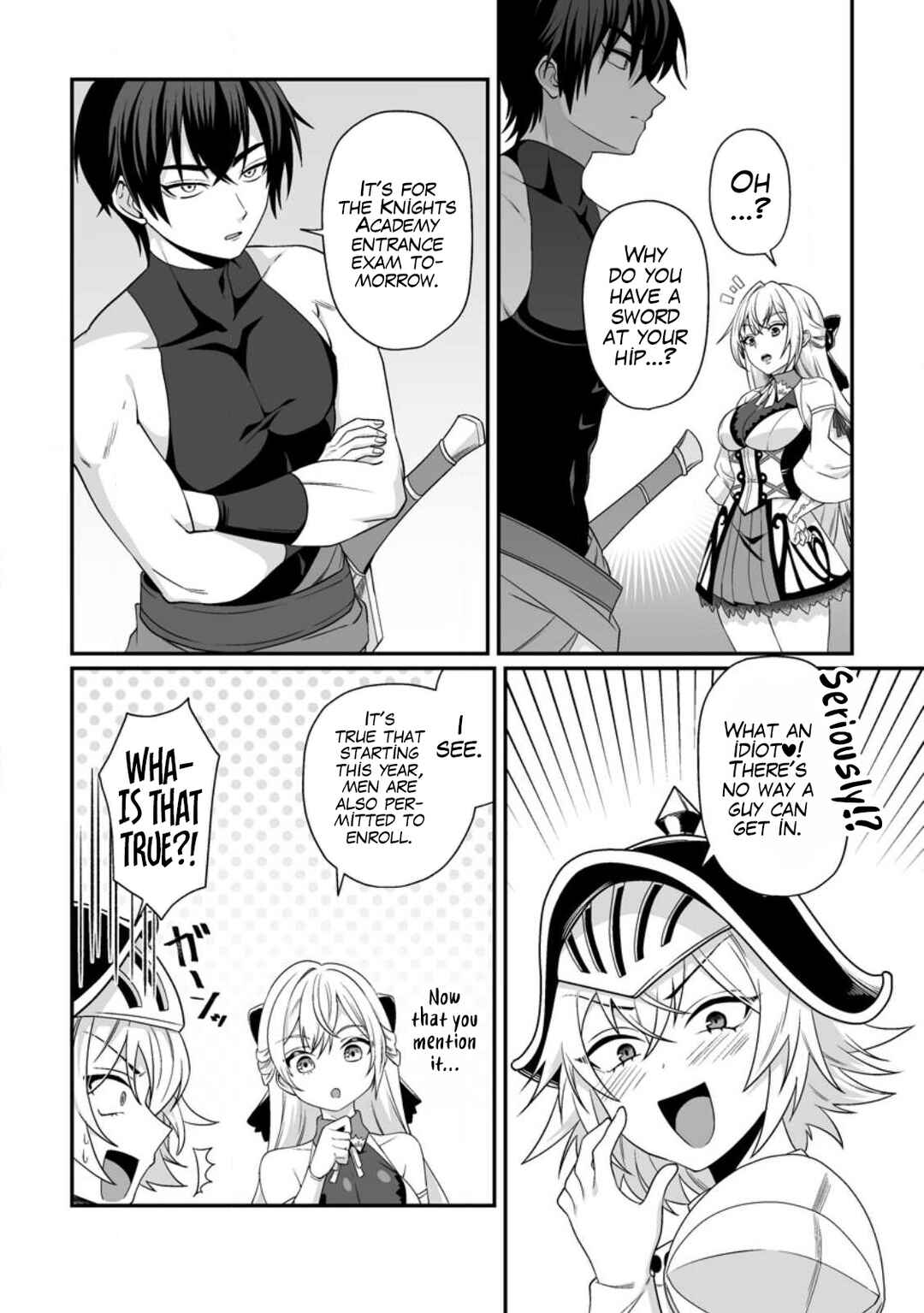 Teisou Gyakuten Sekai de Yuiitsu no Otoko Kishi no Ore, Onna Kishi Gakuen ni Nyuugaku Shitara Nazeka Eiyou Atsukai Sareta: Zetsurin Skill de Harem Musou Chapter 2.2 - Page 2