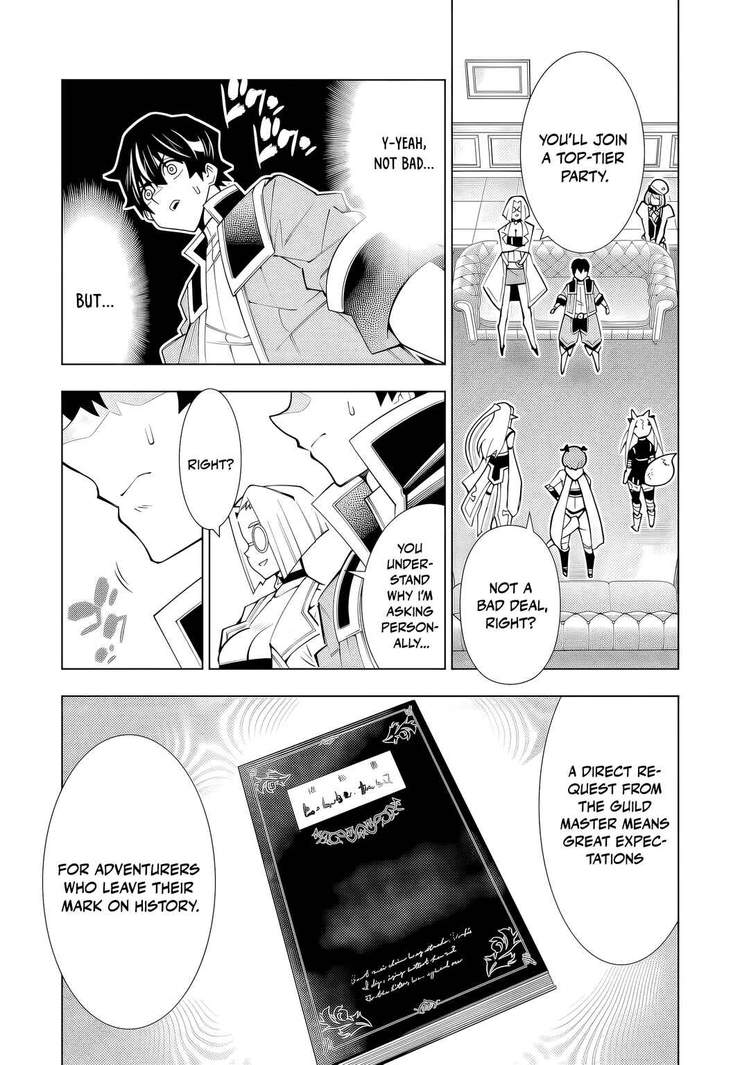 Man-nen F-Rank "Tsuuyaku" Sukiru-mochi Teihen Boukensha, Ishu-zoku no Saikyou Bishoujo-tachi to Party wo Kundesainou ni Kaikashi Musou suru Chapter 1 - Page 30