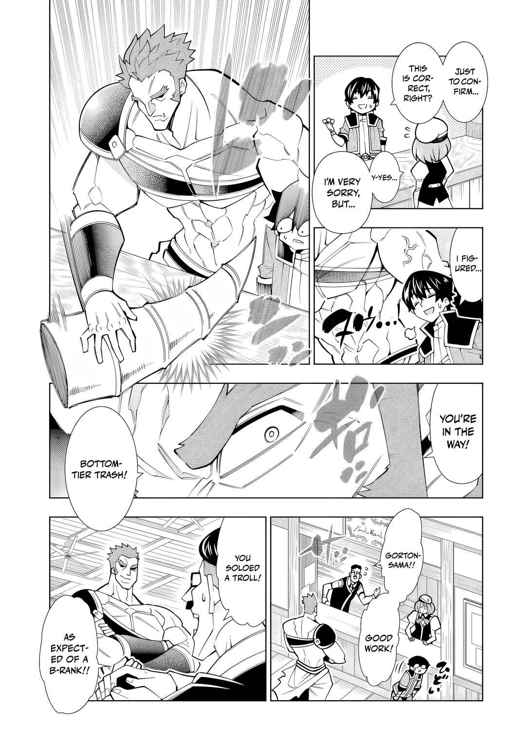 Man-nen F-Rank "Tsuuyaku" Sukiru-mochi Teihen Boukensha, Ishu-zoku no Saikyou Bishoujo-tachi to Party wo Kundesainou ni Kaikashi Musou suru Chapter 1 - Page 6