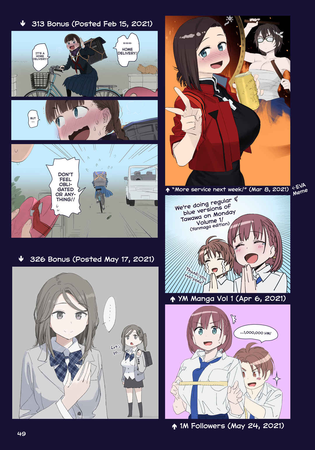 Getsuyoubi no Tawawa (Twitter Webcomic) (Fan Colored) Chapter 39 - Page 13