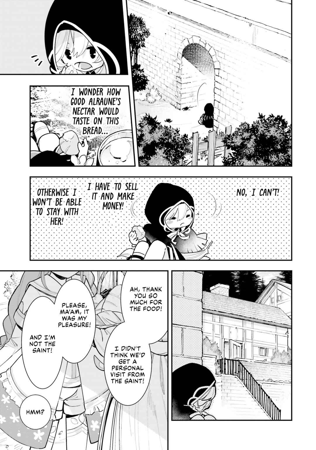 Shokubutsu Monster Musume Nikki: Seijo datta Watashi ga Uragirareta Hate ni Alraune ni Tensei Shite Shimatta node, kore kara wa Kougousei o Shinagara Shizuka ni Shokubutsu Life o Sugoshimasu Chapter 21 - Page 14