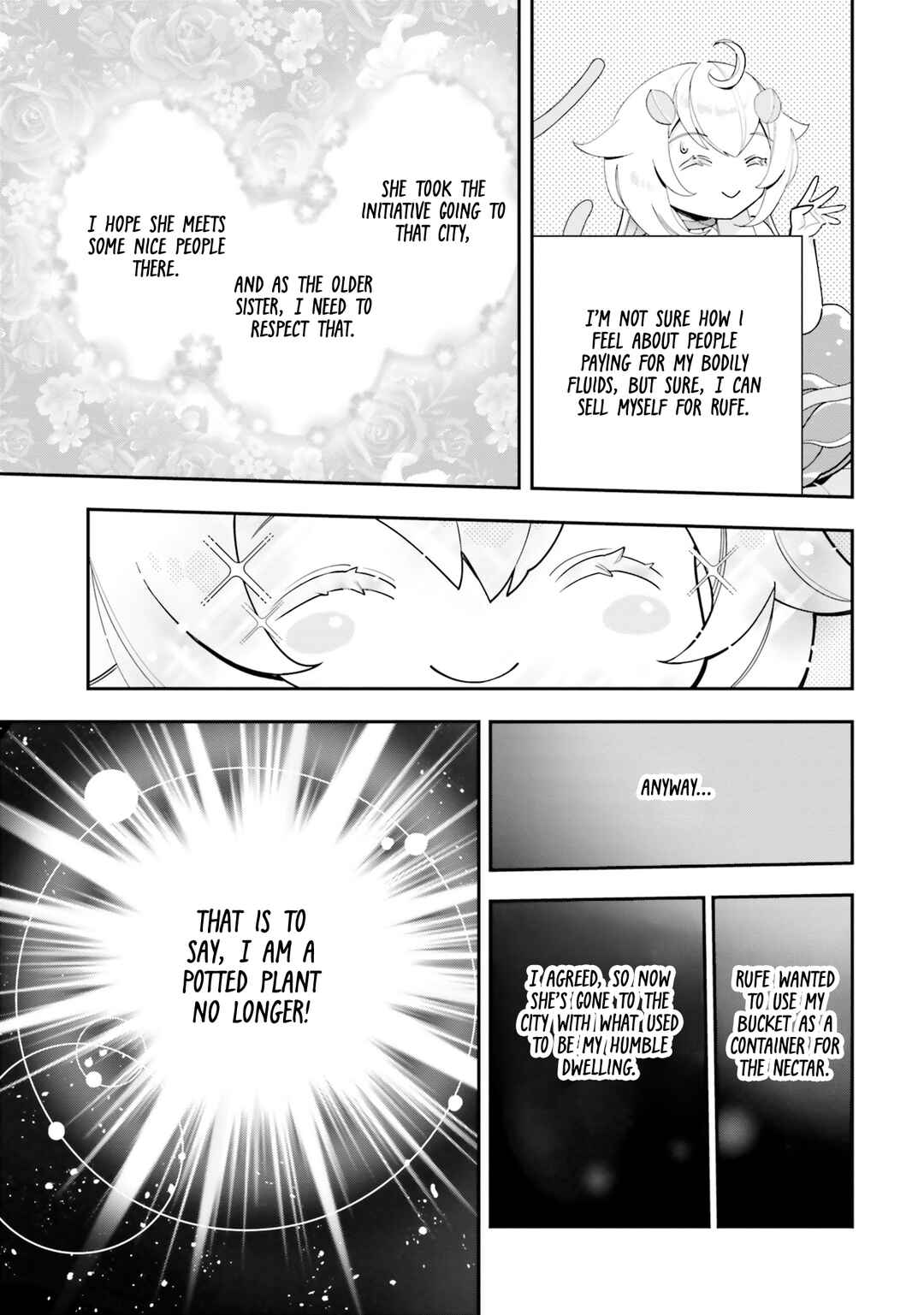 Shokubutsu Monster Musume Nikki: Seijo datta Watashi ga Uragirareta Hate ni Alraune ni Tensei Shite Shimatta node, kore kara wa Kougousei o Shinagara Shizuka ni Shokubutsu Life o Sugoshimasu Chapter 21 - Page 8