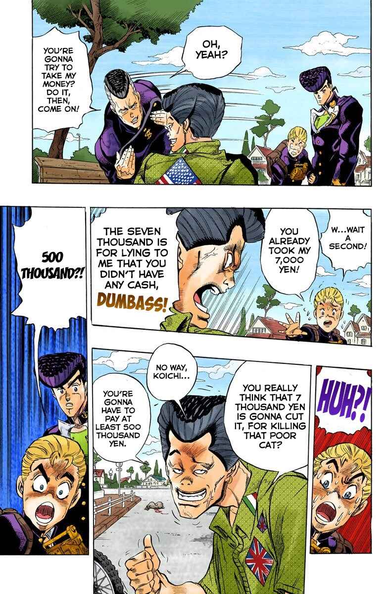 JoJo no Kimyou na Bouken: Part 4 - Diamond wa Kudakenai Color-ban Chapter 20 - Page 10