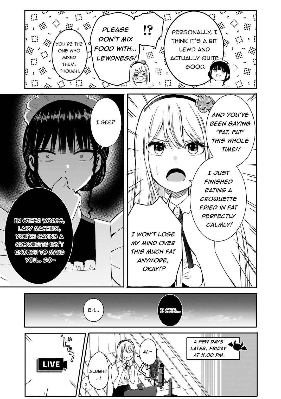 Reijou VTuber wa Maid no Yashoku ni Juurinsareru ~Kindan Gohan de Shokureposei Haishin~ Chapter 2.1 - Page 11
