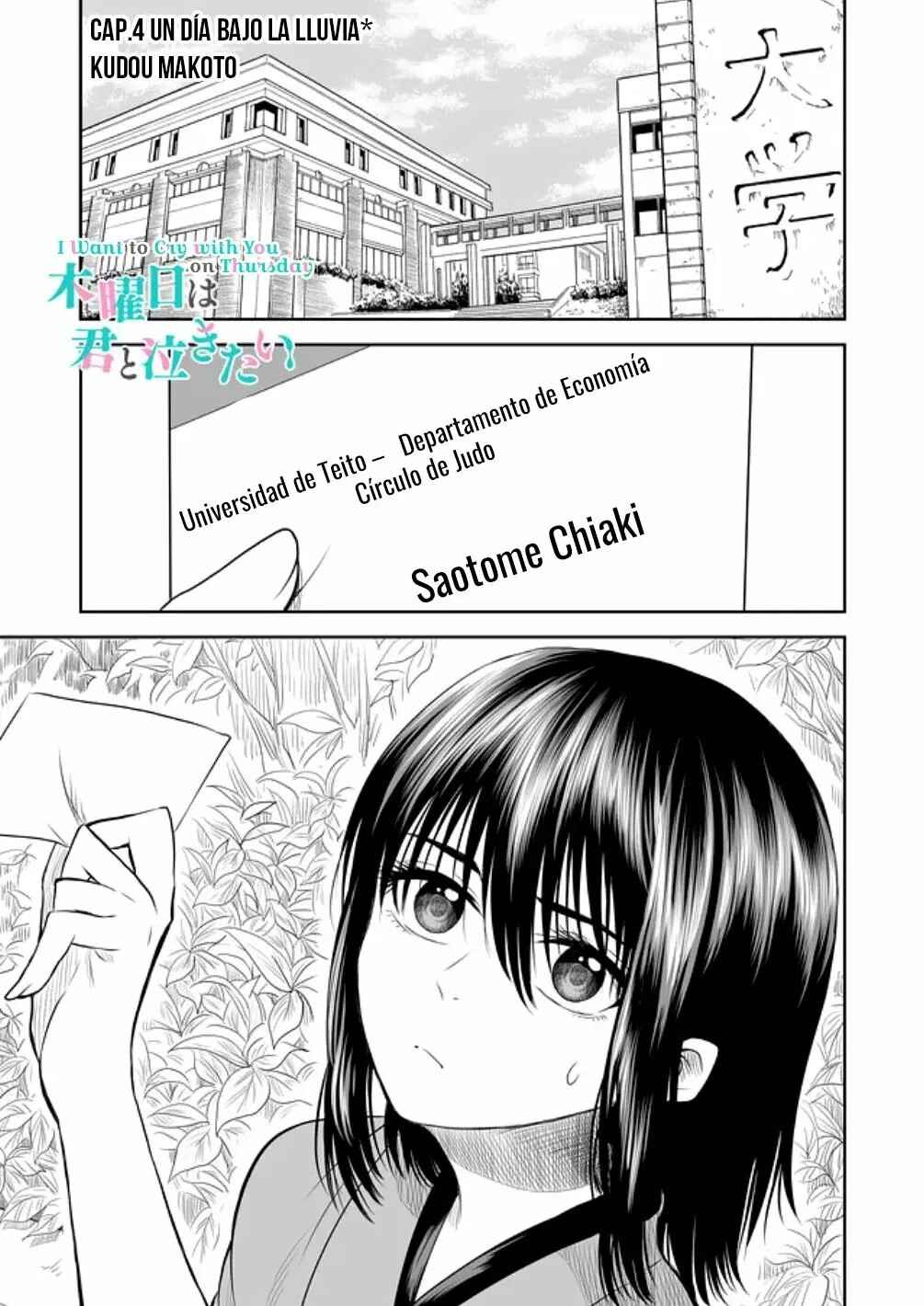 Mokuyoubi wa Kimi to Nakitai Chapter 4 - Page 2