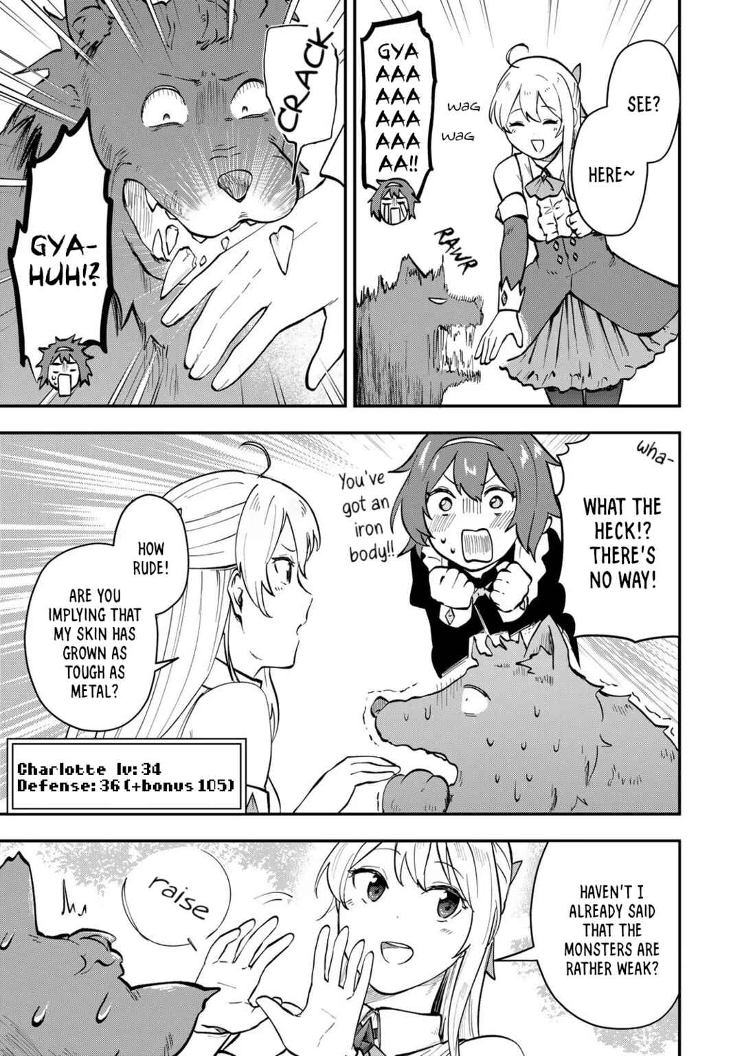 [Pakupaku desu wa] Tsuihou Sareta Ojou-sama no "Monster wo Taberu Hodo Tsuyoku Naru" Skill wa, 1-shoku de 1 Level Up Suru Zendai Mimon no Saikyou Skill deshita. 3-nichi de Jinrui Saikyou ni Narimashita wa! Chapter 6 - Page 23