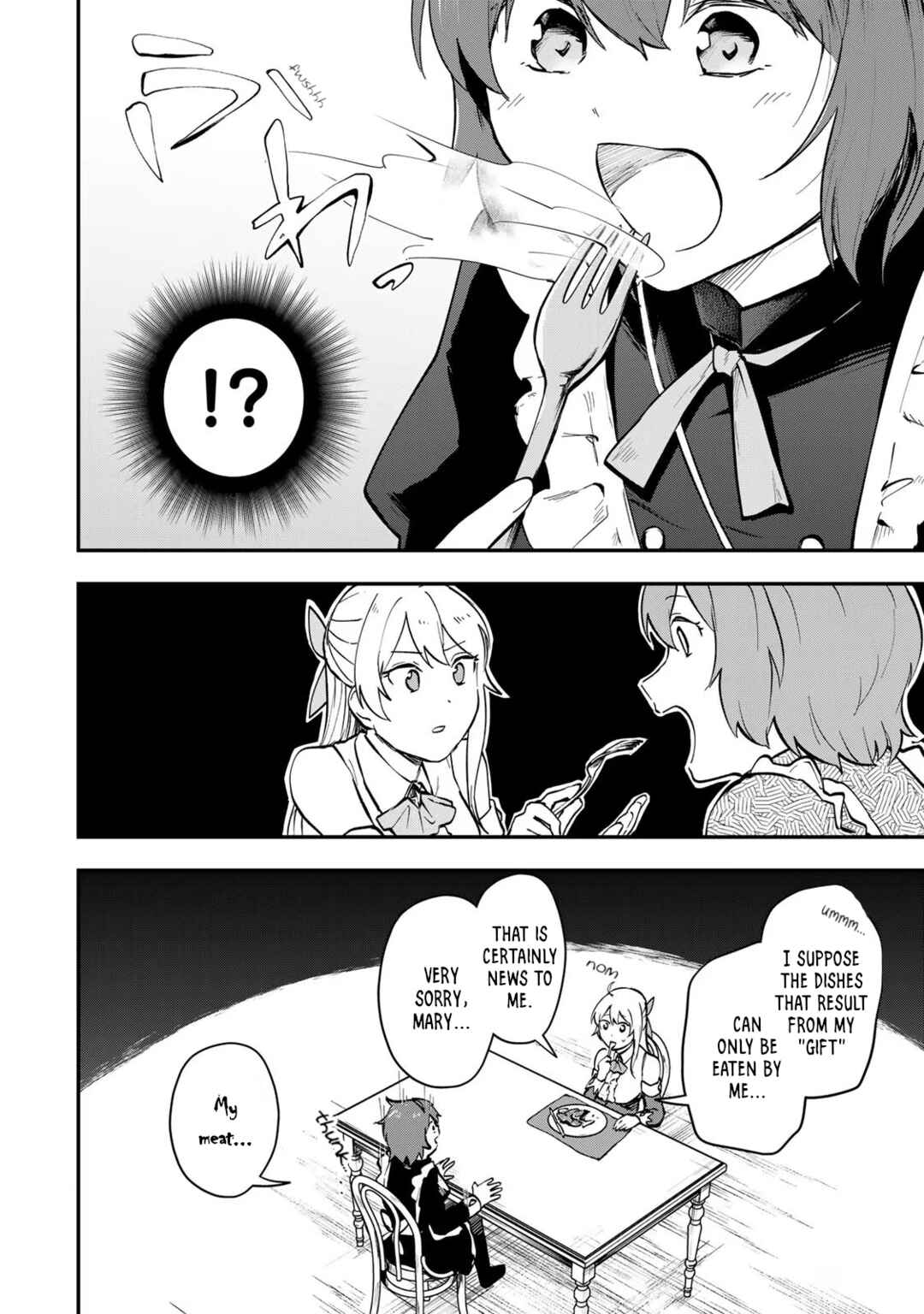 [Pakupaku desu wa] Tsuihou Sareta Ojou-sama no "Monster wo Taberu Hodo Tsuyoku Naru" Skill wa, 1-shoku de 1 Level Up Suru Zendai Mimon no Saikyou Skill deshita. 3-nichi de Jinrui Saikyou ni Narimashita wa! Chapter 6 - Page 28