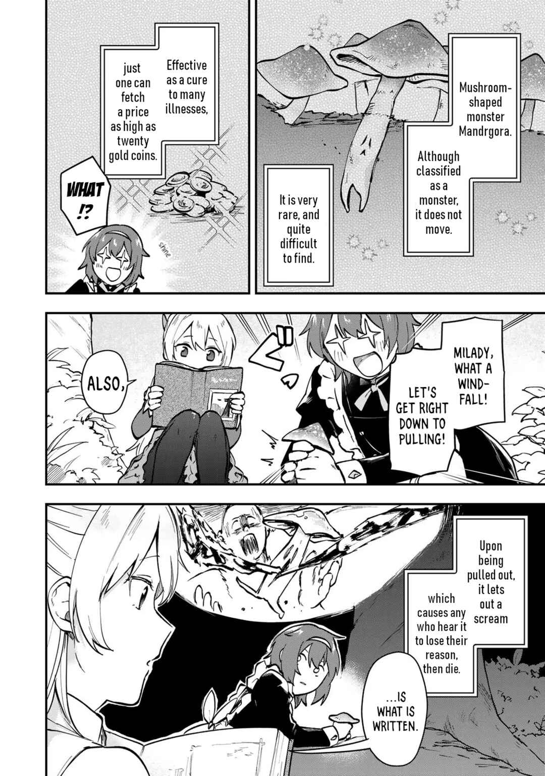 [Pakupaku desu wa] Tsuihou Sareta Ojou-sama no "Monster wo Taberu Hodo Tsuyoku Naru" Skill wa, 1-shoku de 1 Level Up Suru Zendai Mimon no Saikyou Skill deshita. 3-nichi de Jinrui Saikyou ni Narimashita wa! Chapter 6 - Page 32