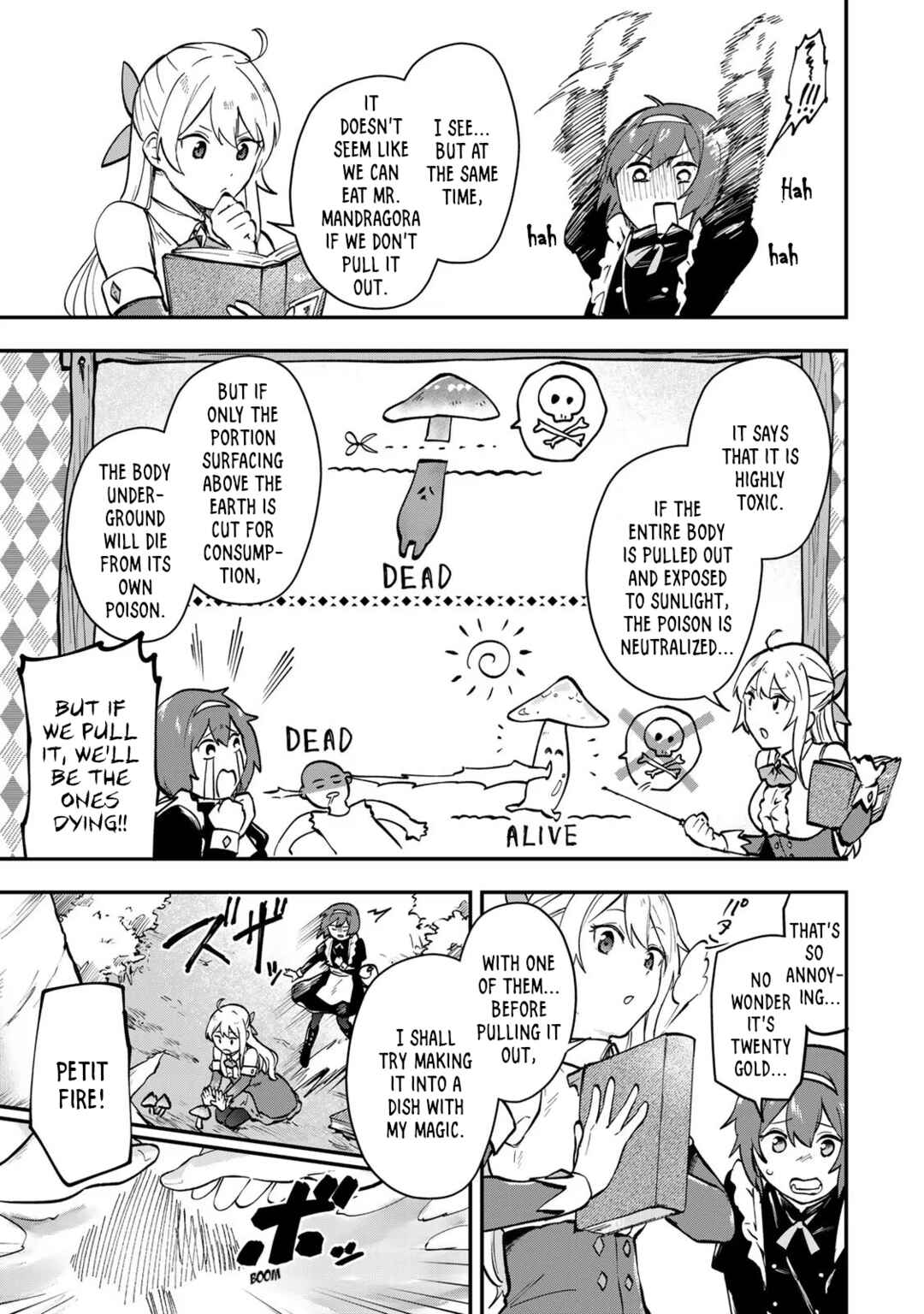 [Pakupaku desu wa] Tsuihou Sareta Ojou-sama no "Monster wo Taberu Hodo Tsuyoku Naru" Skill wa, 1-shoku de 1 Level Up Suru Zendai Mimon no Saikyou Skill deshita. 3-nichi de Jinrui Saikyou ni Narimashita wa! Chapter 6 - Page 33
