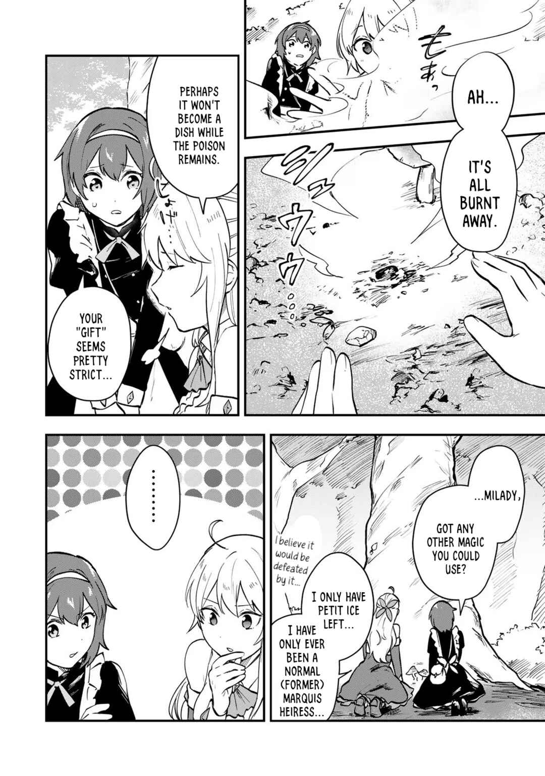 [Pakupaku desu wa] Tsuihou Sareta Ojou-sama no "Monster wo Taberu Hodo Tsuyoku Naru" Skill wa, 1-shoku de 1 Level Up Suru Zendai Mimon no Saikyou Skill deshita. 3-nichi de Jinrui Saikyou ni Narimashita wa! Chapter 6 - Page 34